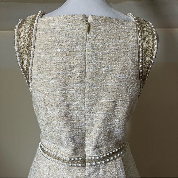 Lilly Pulitzer Dana Shift Gold Metallic Resort Boucle Dress size 8 - Picture 6 of 12